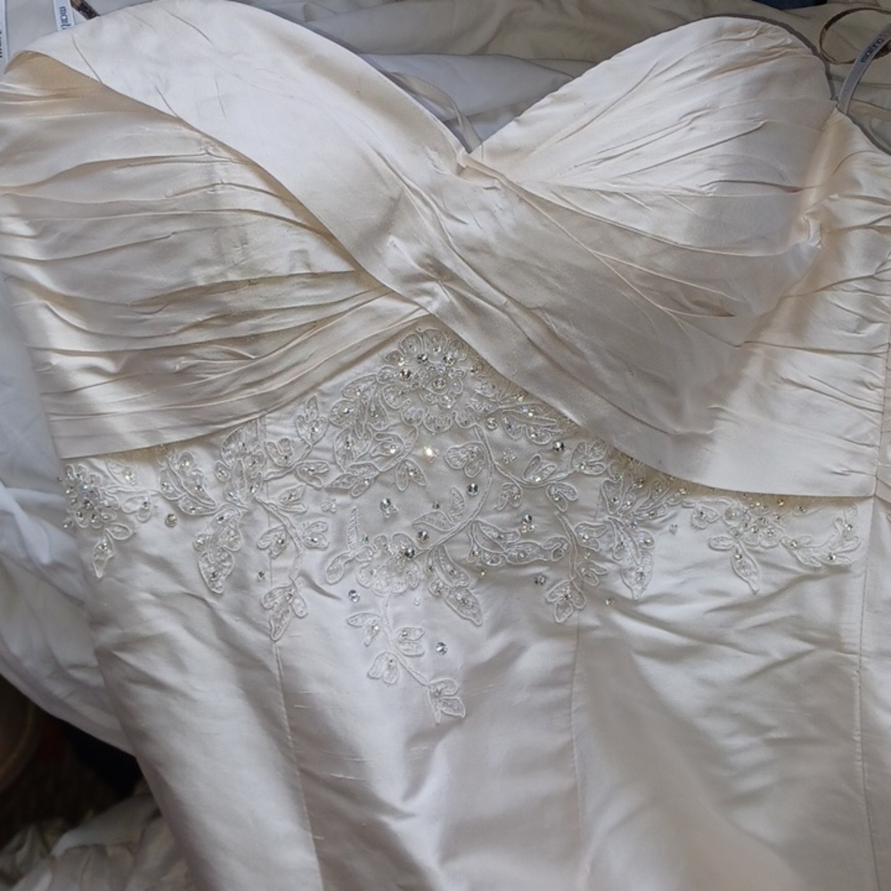 Martina Liana Silk Ivory Wedding Dress 8 NWT